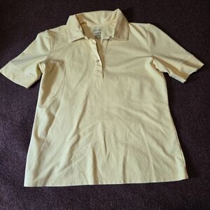 SOLD OUT Izod Polo Size Medium Light Yellow Golf Shirt